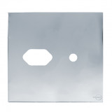 Placa p/ 1 Tomada + furo 4x4 - Novara Glass Espelhada